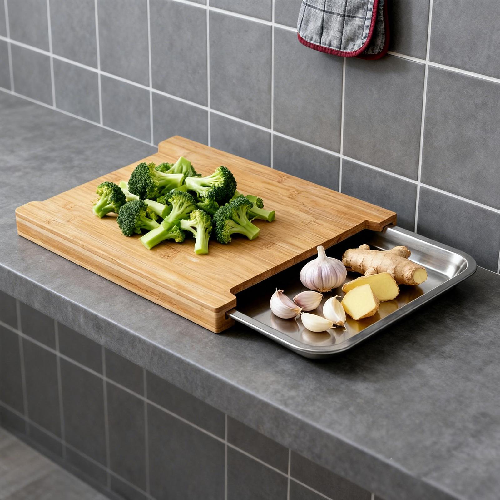Meal Prep Usa - Wooden Cutting Board Non-Slip Food Prep