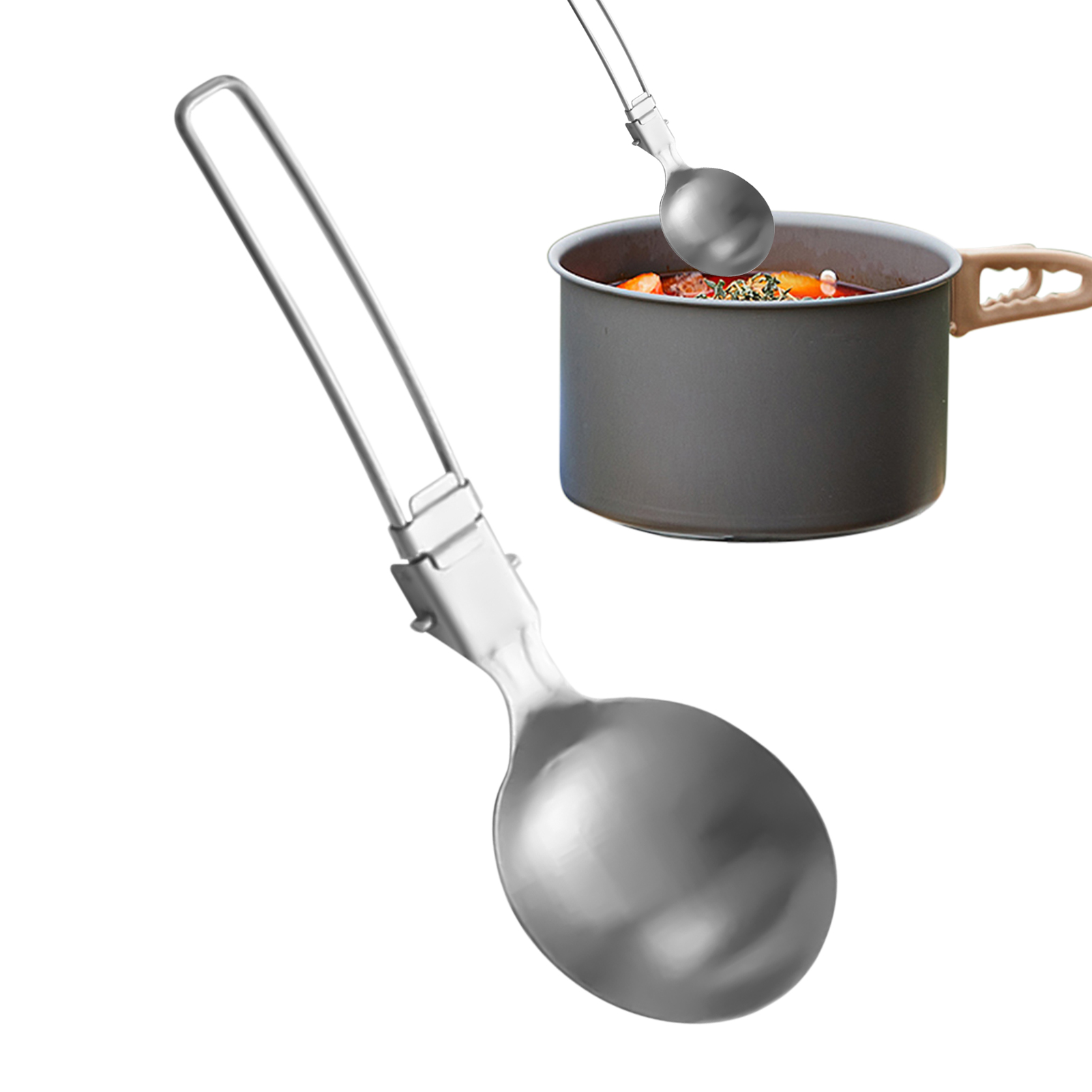 Meal Prep Soup - Soup Ladle Metal Spoon Foldable Soup