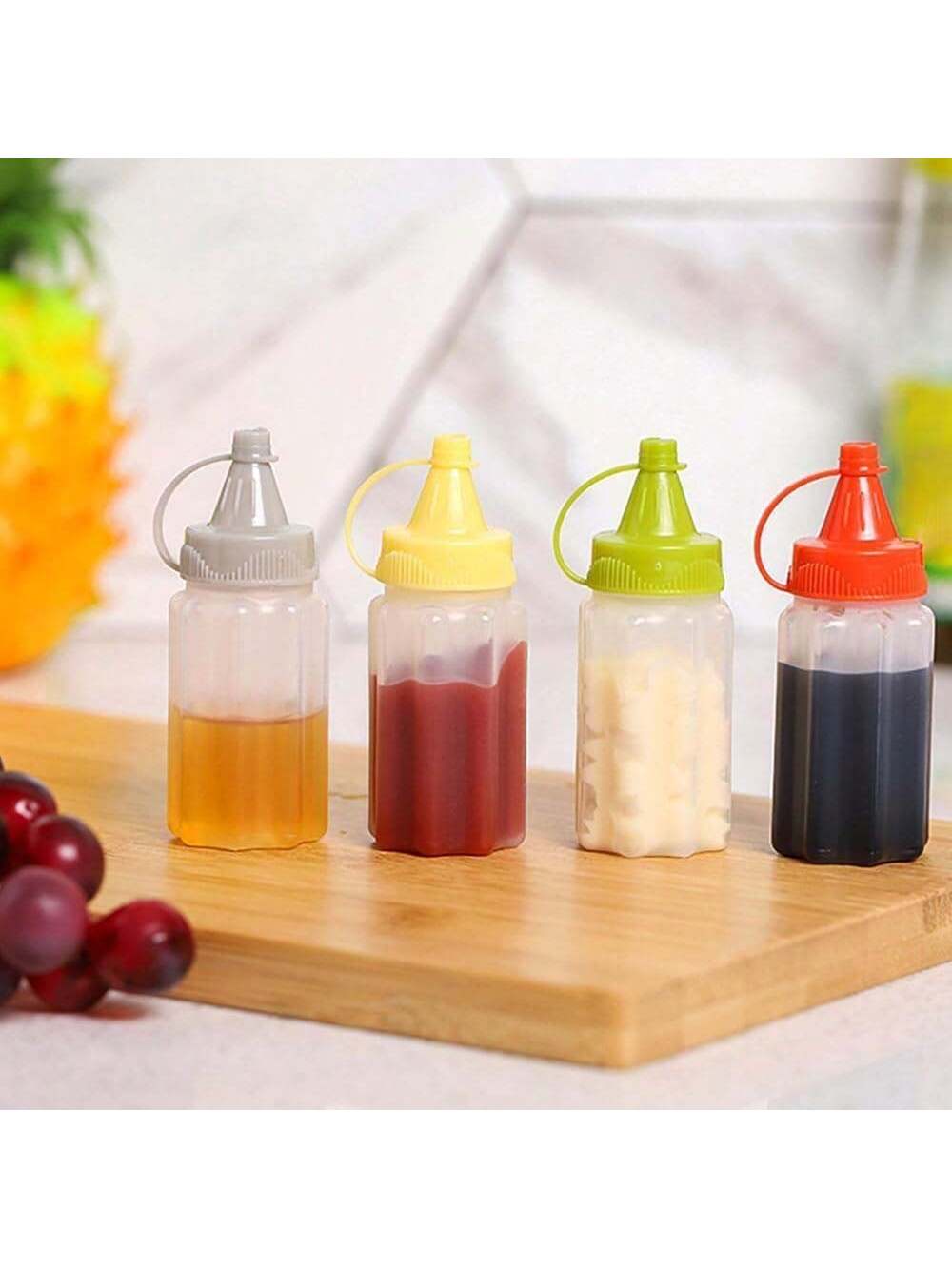 2/4/6Pcs Portable PP Sauce Squ - Herb Keeper Bottle review and price
