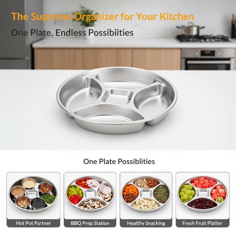 1PC Round Stainless Steel Divi - Meal Prep Usa review and price
