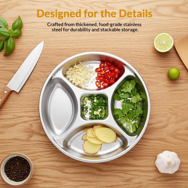 1PC Round Stainless Steel Divi - Meal Prep Usa review and price