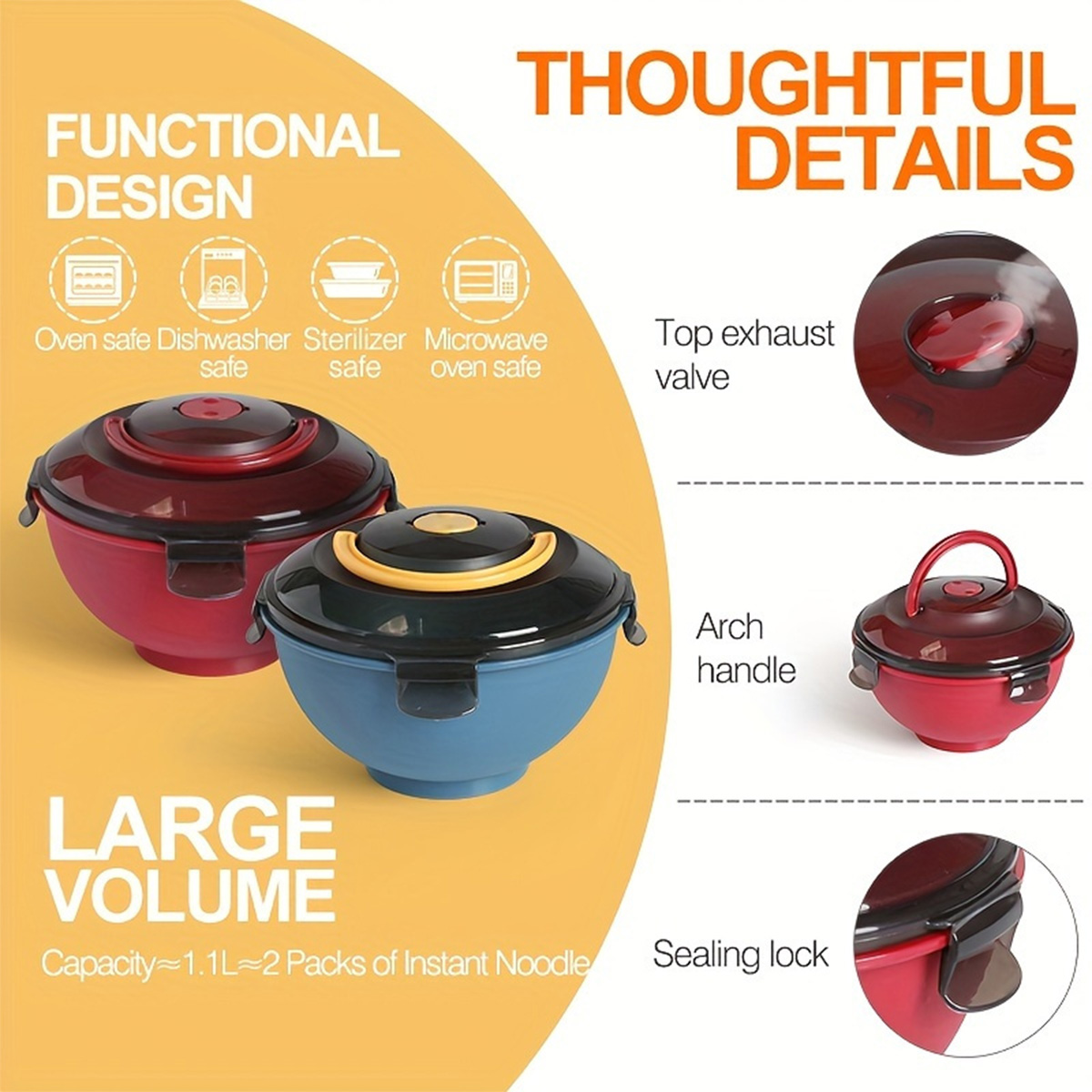 Portable Salad Noodle Soup Bow - Meal Prep Soup review and price