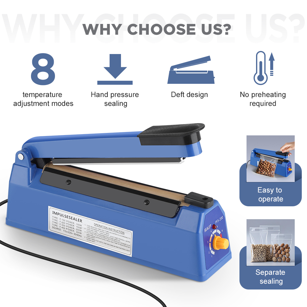 200mm Heat Sealing Machine Hom - Meal Prep Vacuum Seal Containers review and price