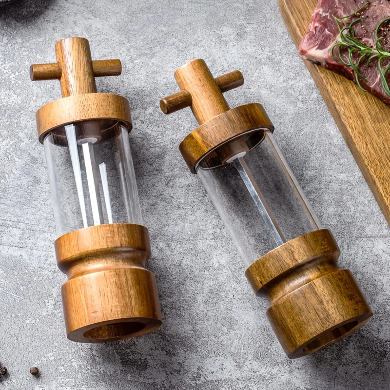 Acacia Wood Manual Black Peppe - Herb Keeper Bottle review and price